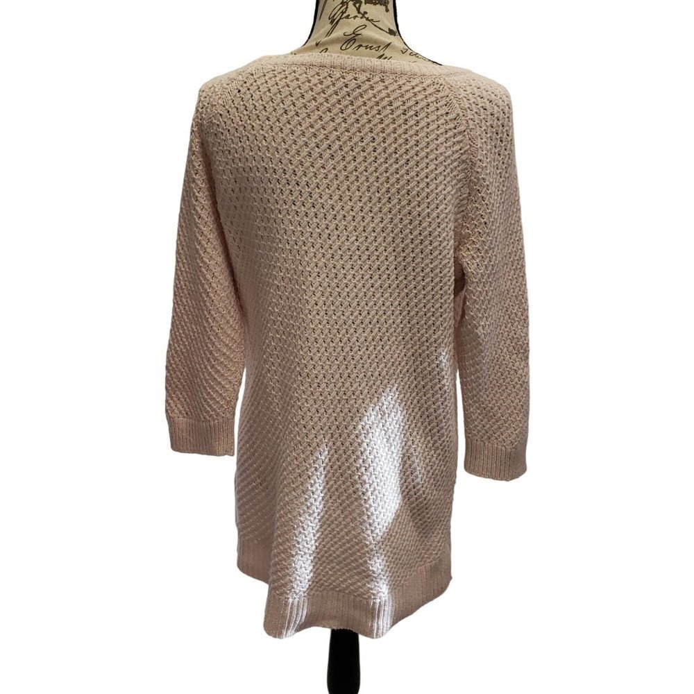 Talbots Creamy light pink Cotton Sweater Tunic Womens Size 1X Pre-Owned - Picture 9 of 9